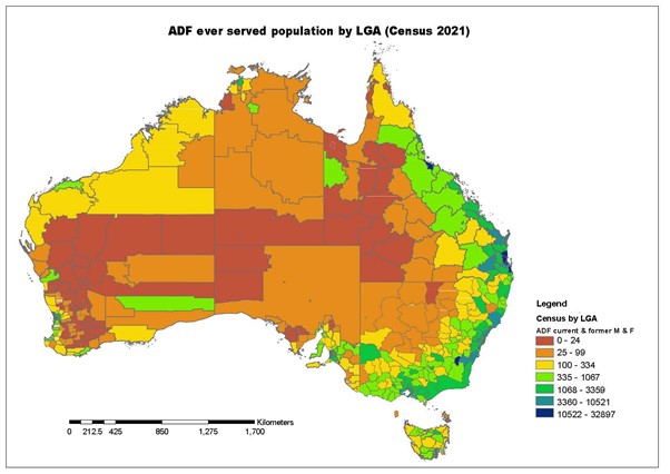 Heat map of Australia