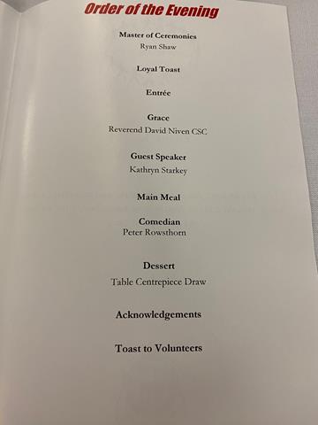 Order of events on a program