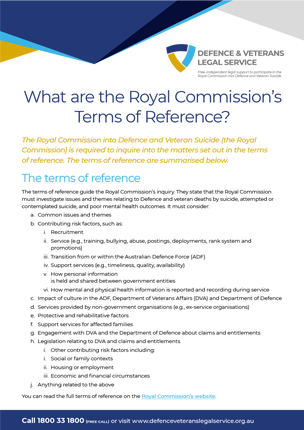 What are the Royal Commission’s Terms of Reference? Factsheet thumbnail