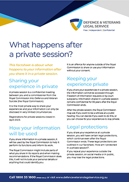 What happens after a private session? Factsheet thumbnail
