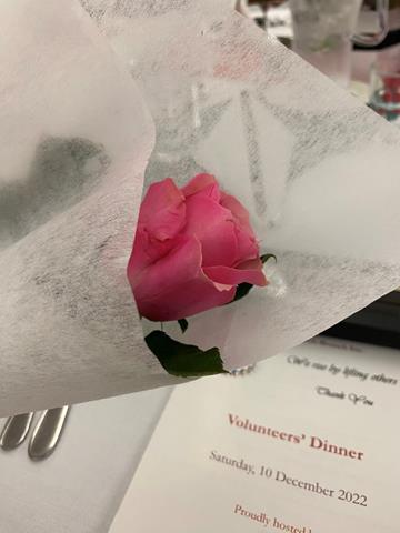 Rose and dinner menu