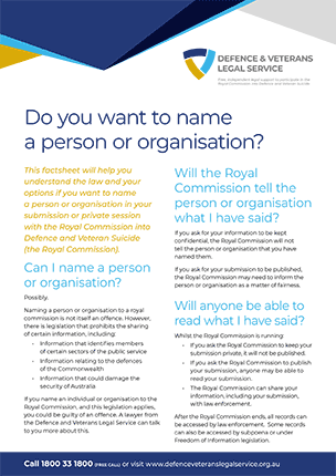 Do you want to name a person or organisation? Factsheet thumbnail