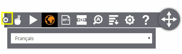 Figure 11: Closing the Browsealoud toolbar